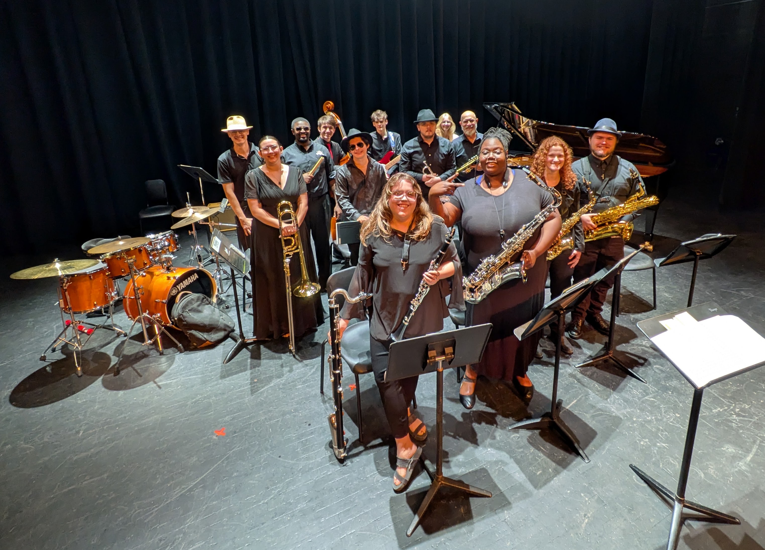 USCA jazz band pauses for a group photo