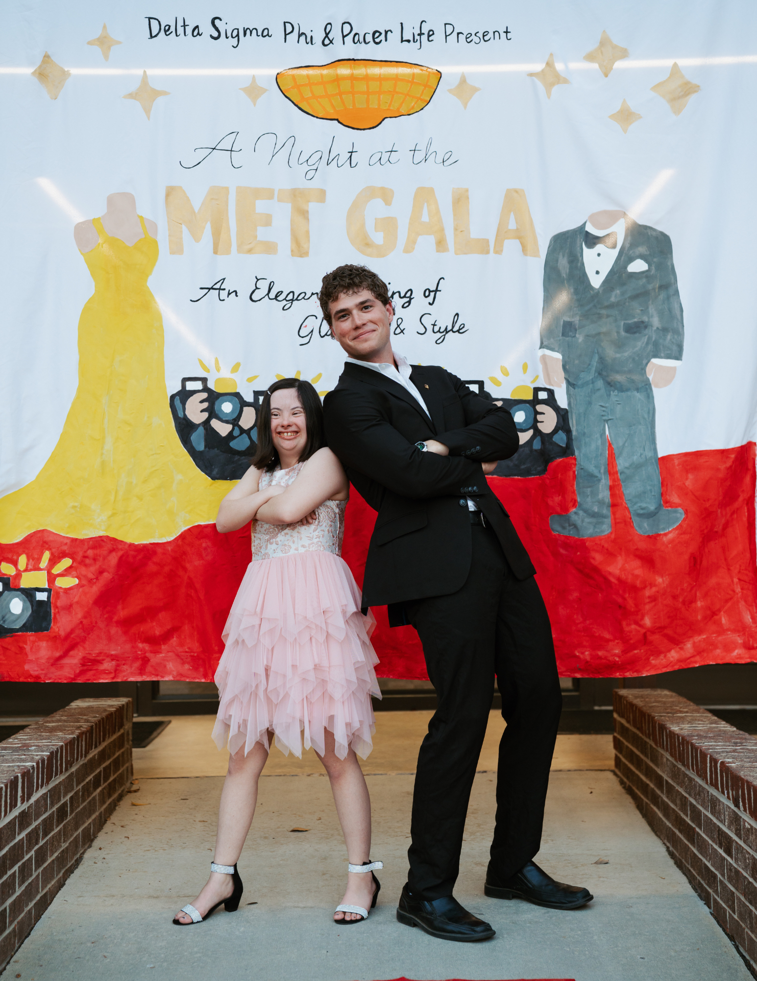 LIFE student Jules Gray and friend at the Met Gala event